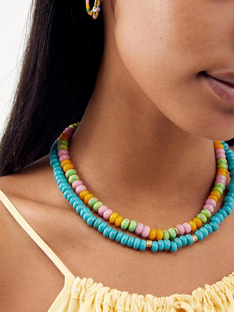 商品Anni Lu|Paradiso jade, jasper & 18kt gold-plated necklace,价格¥1293,第2张图片详细描述