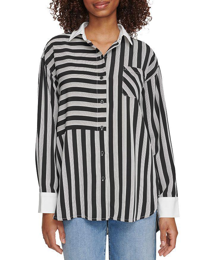 商品Karl Lagerfeld Paris|Oversized Stripe Shirt,价格¥522,第1张图片详细描述