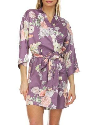 商品Flora Nikrooz|Arisa Printed Charmeuse Robe,价格¥158,第1张图片详细描述