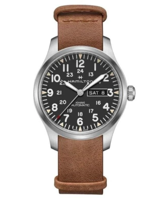 商品Hamilton|Hamilton Khaki Field Day Date Auto Automatic Black Dial Men's Watch H70535531,价格¥6506,第1张图片