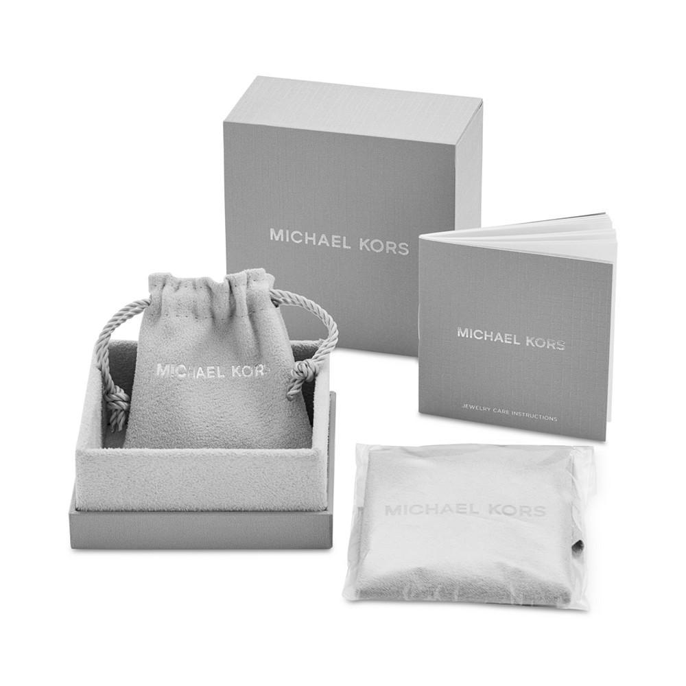 商品Michael Kors|Sterling Silver Crystal Heart Logo Pendant Necklace, 16" + 2" extender,价格¥655-¥936,第7张图片详细描述