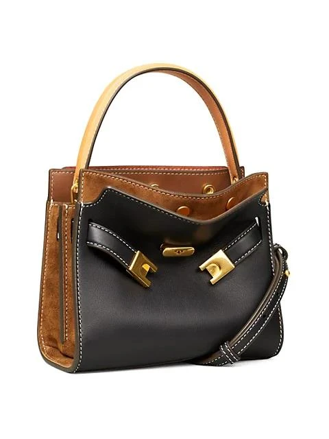 商品Tory Burch|Lee Radziwill Petite Leather Double Bag,价格¥4484,第3张图片详细描述