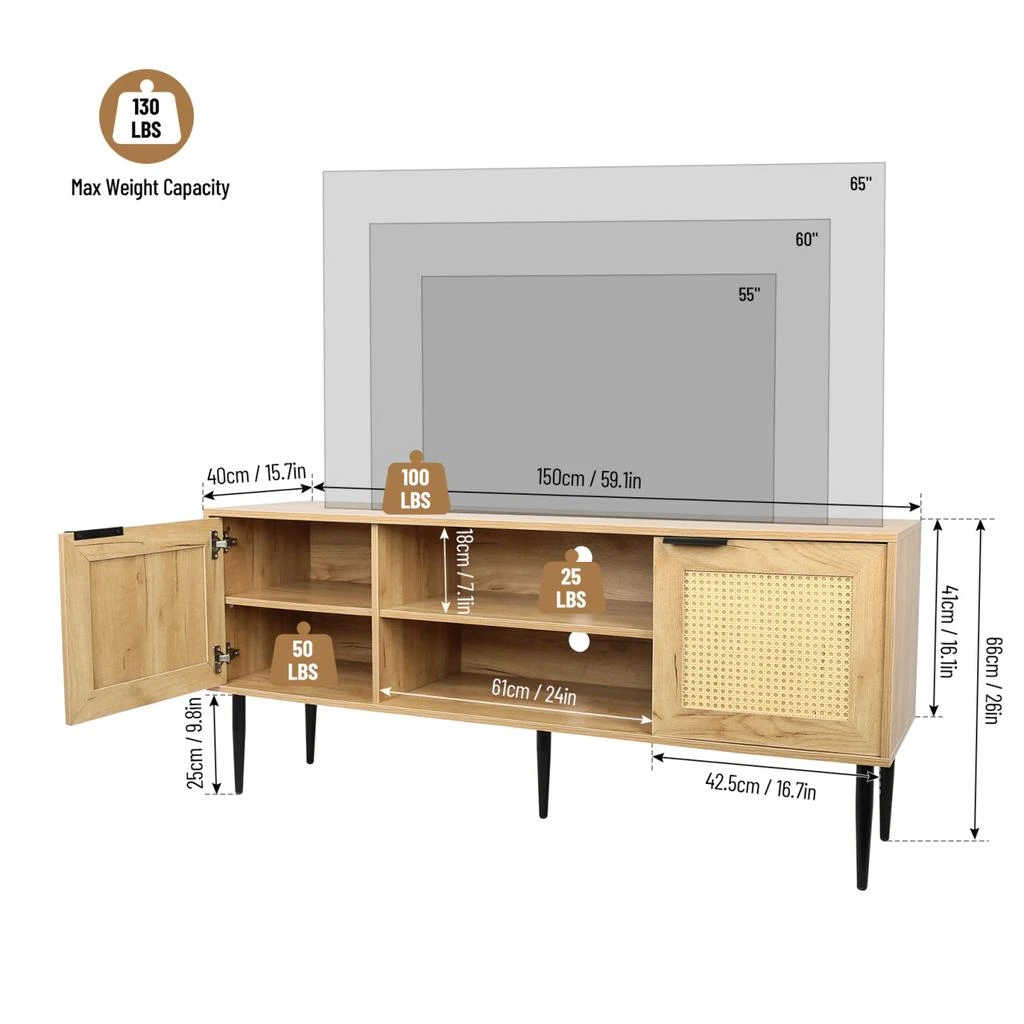 商品Simplie Fun|TV/Entertainment Furniture in Particle Board,价格¥2450,第2张图片详细描述