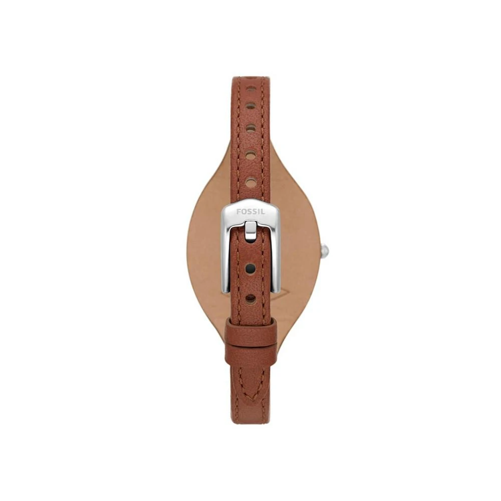 商品Fossil|Women's Carlie Mini Three Hand, Brown Leather Strap Watch,价格¥733,第2张图片详细描述