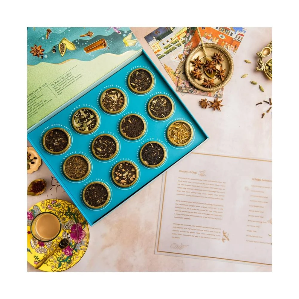 商品Vahdam Teas|Indian Chai Assorted Loose Leaf Tea Gift Set, 12 Piece,价格¥299,第5张图片详细描述