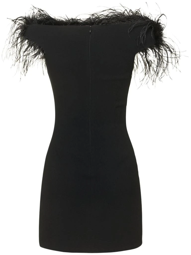 商品GIUSEPPE DI MORABITO|Cady Envers Satin Mini Dress W/ Feathers,价格¥4790,第4张图片详细描述