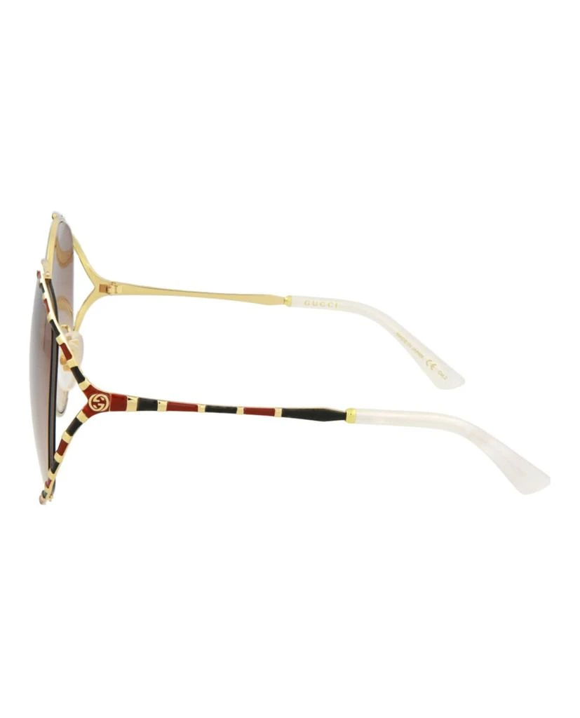商品Gucci|Round-Frame Metal Optical Frames,价格¥1037,第3张图片详细描述