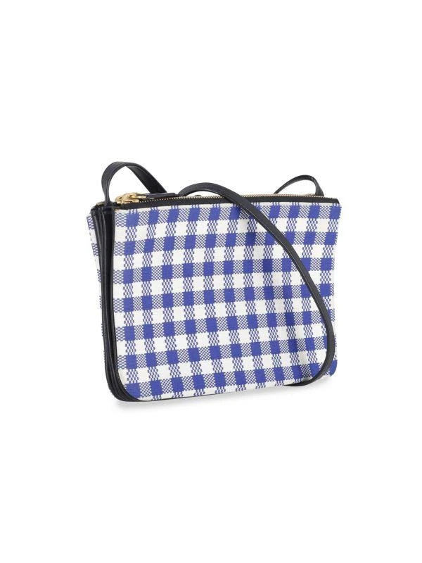 商品[二手商品] Celine|Celine Trio Gingham Crossbody Bag In Blue And White Cotton,价格¥7724,第3张图片详细描述