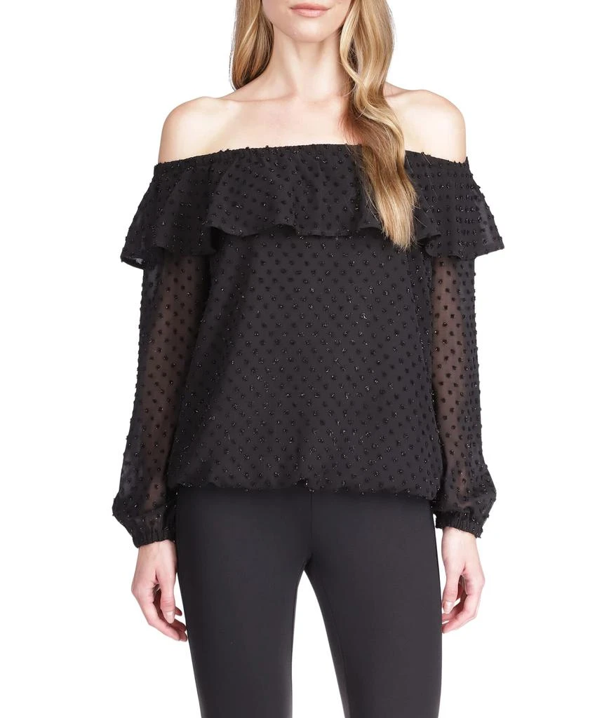 商品Michael Kors|Petite Clip Chiffon Off Shoulder Top,价格¥411,第1张图片