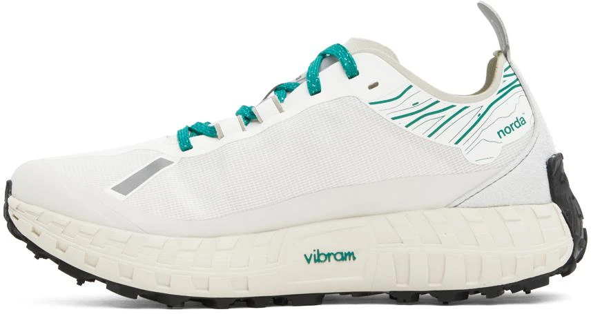 商品Norda|Off-White & Green norda 001 Sneakers,价格¥1997,第3张图片详细描述