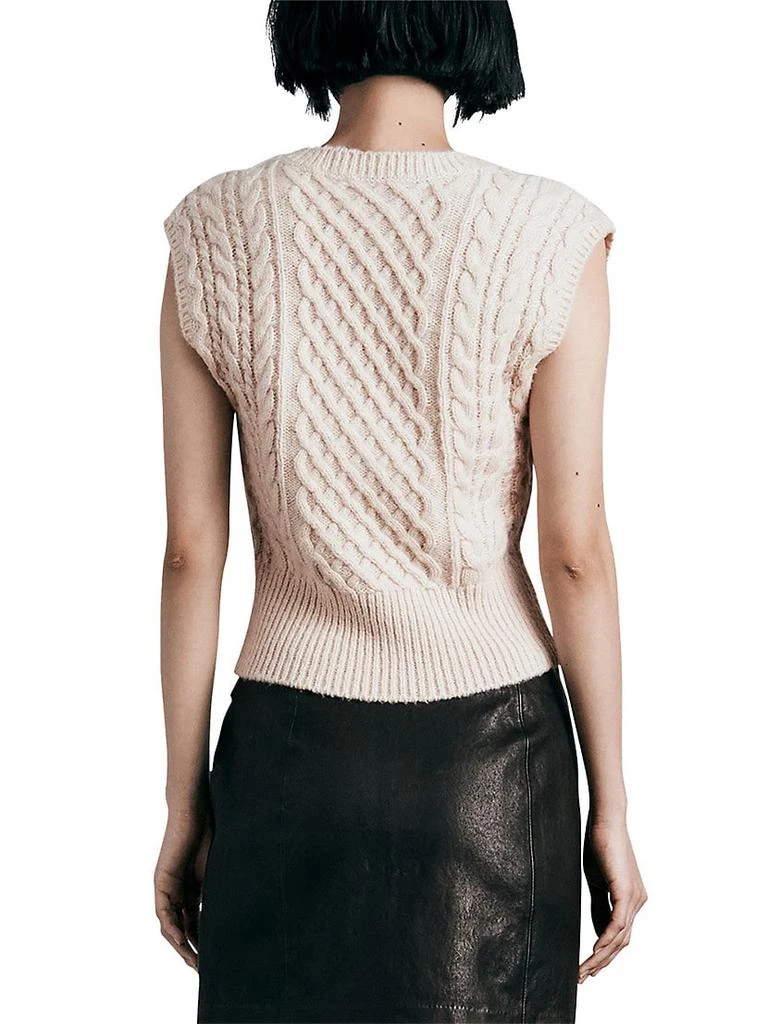 商品Rag & Bone|女式 Elizabeth系列 绞花针织背心,价格¥1109,第4张图片详细描述