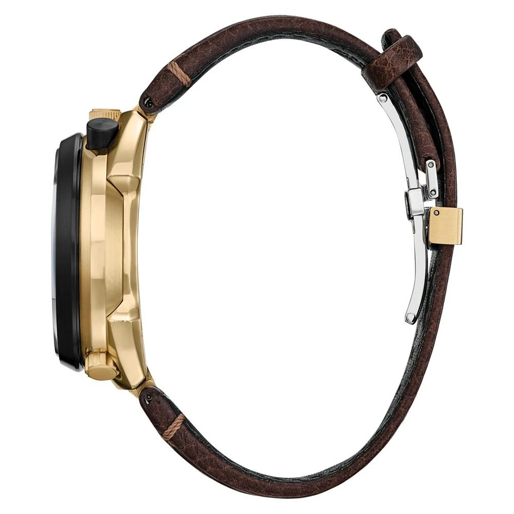 商品Citizen|Eco-Drive Men's Chronograph Tsuno Brown Leather Strap Watch 45mm,价格¥8918,第2张图片详细描述