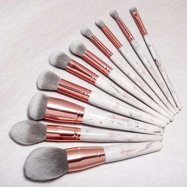商品BH Cosmetics|BH Cosmetics Marble Luxe - 10 Piece Brush Set,价格¥470,第3张图片详细描述