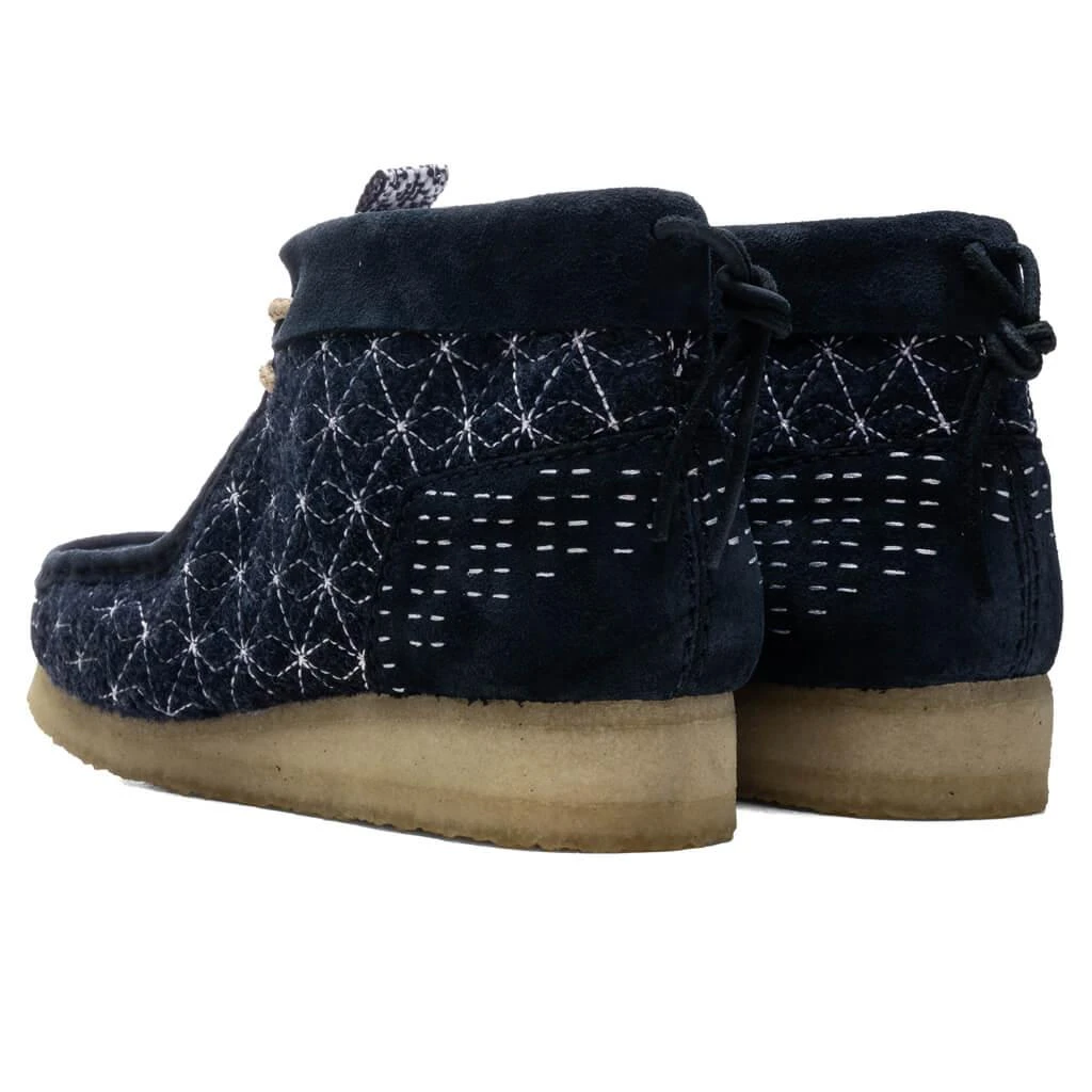 商品Clarks|Wallabee Boot - Navy Shashiko,价格¥1516,第3张图片详细描述