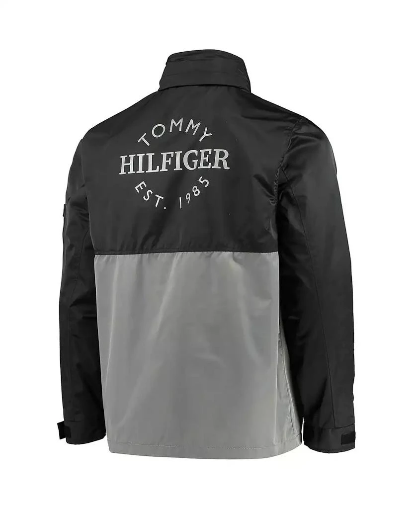 商品Tommy Hilfiger|Men's Black, Gray Chicago Blackhawks Anorak Quarter-Zip Hoodie Jacket,价格¥838,第4张图片详细描述