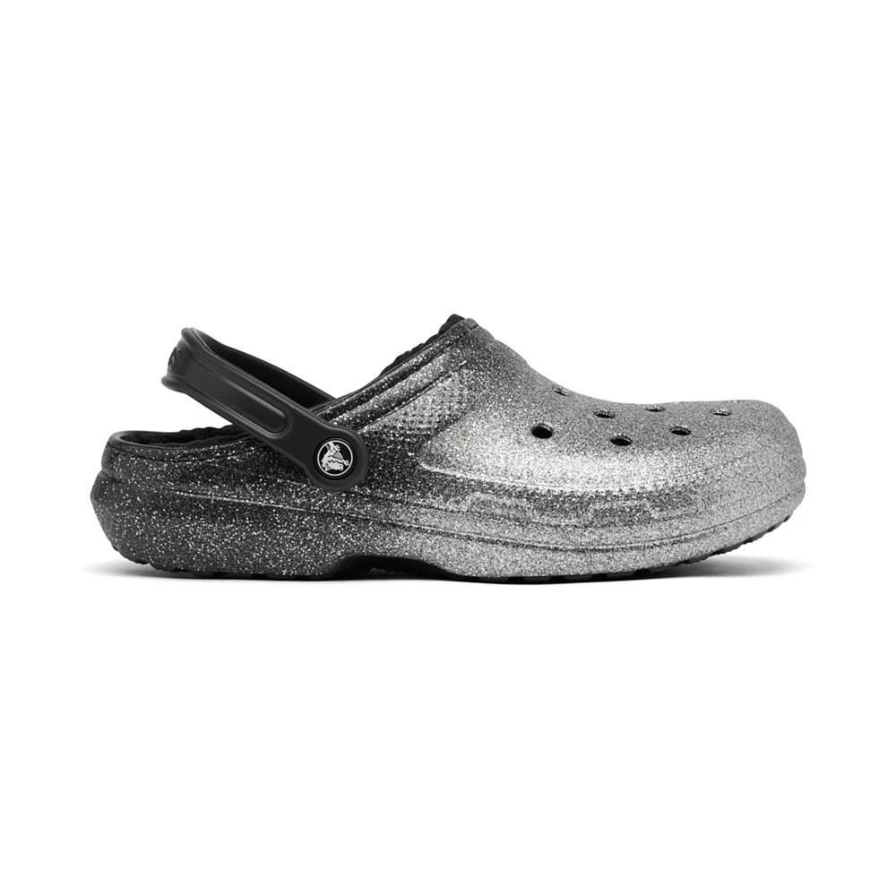 商品Crocs|Men's and Women's Classic Glitter Lined Clogs from Finish Line,价格¥341,第2张图片详细描述