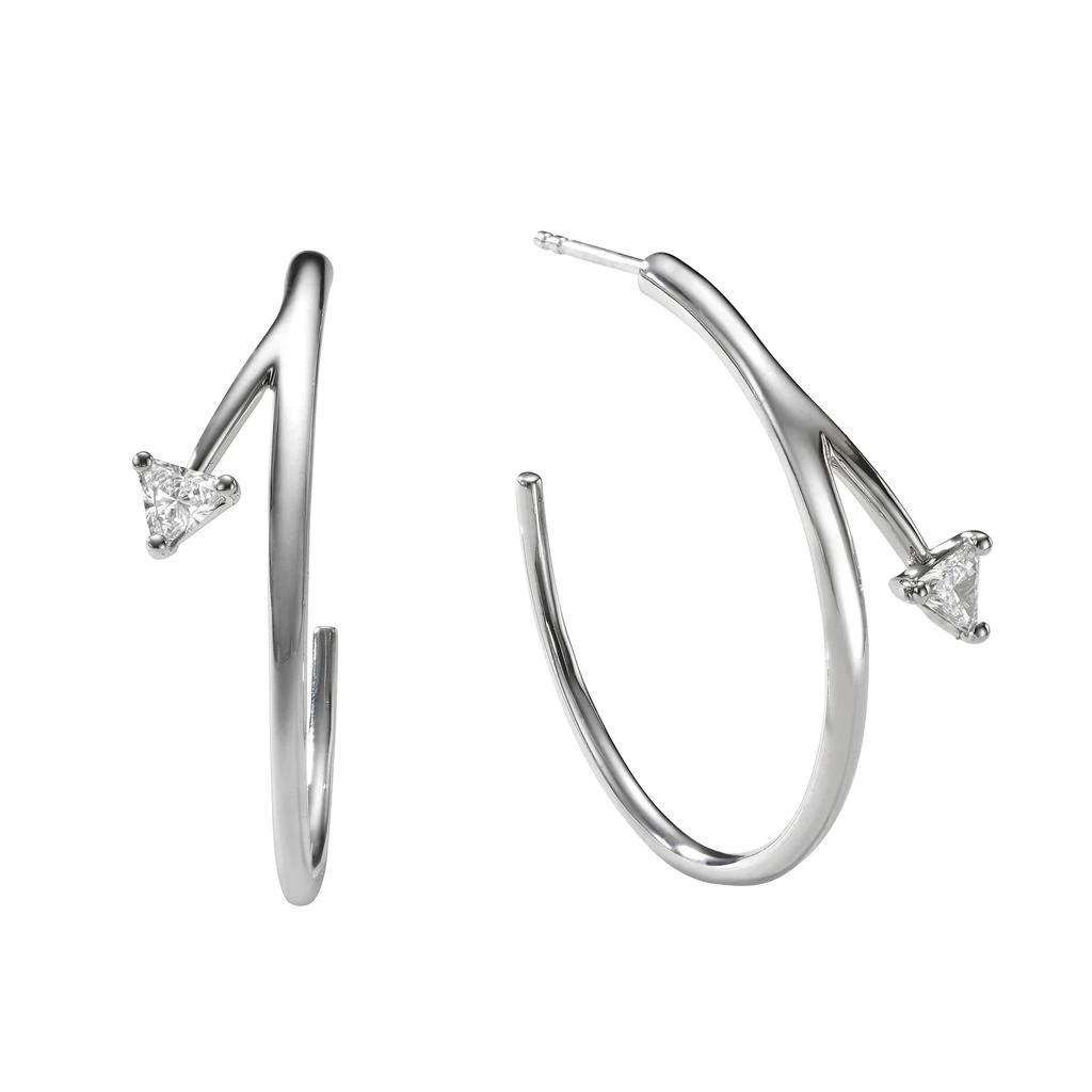 商品AME|Âme Trio 18K White Gold, Lab-Grown Diamond 0.44ct. tw. Hoop Earrings,价格¥21339,第4张图片详细描述