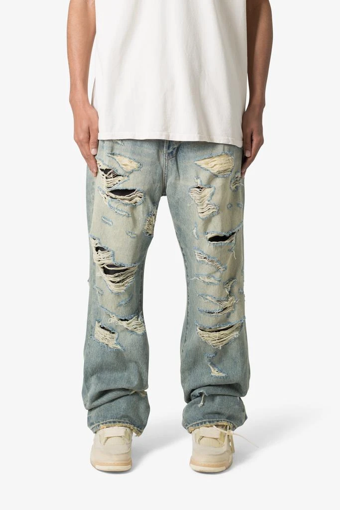 商品MNML|Ultra Baggy Distressed Denim - Vintage Blue,价格¥544,第1张图片