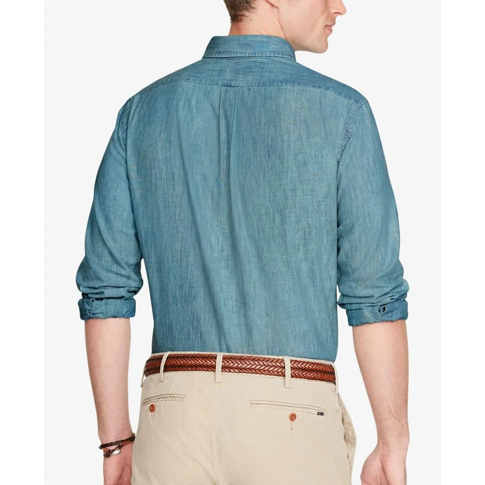 商品Ralph Lauren|Men's Long Sleeve Classic-Fit Chambray Shirt,价格¥937,第2张图片详细描述