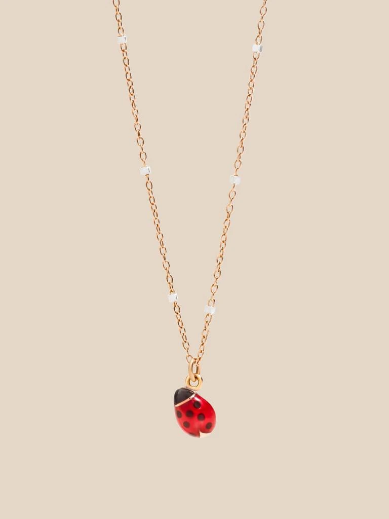 商品Dodo|Necklace rose gold + white gold + ladybug 9kt rose gold 40 cm,价格¥1798,第1张图片