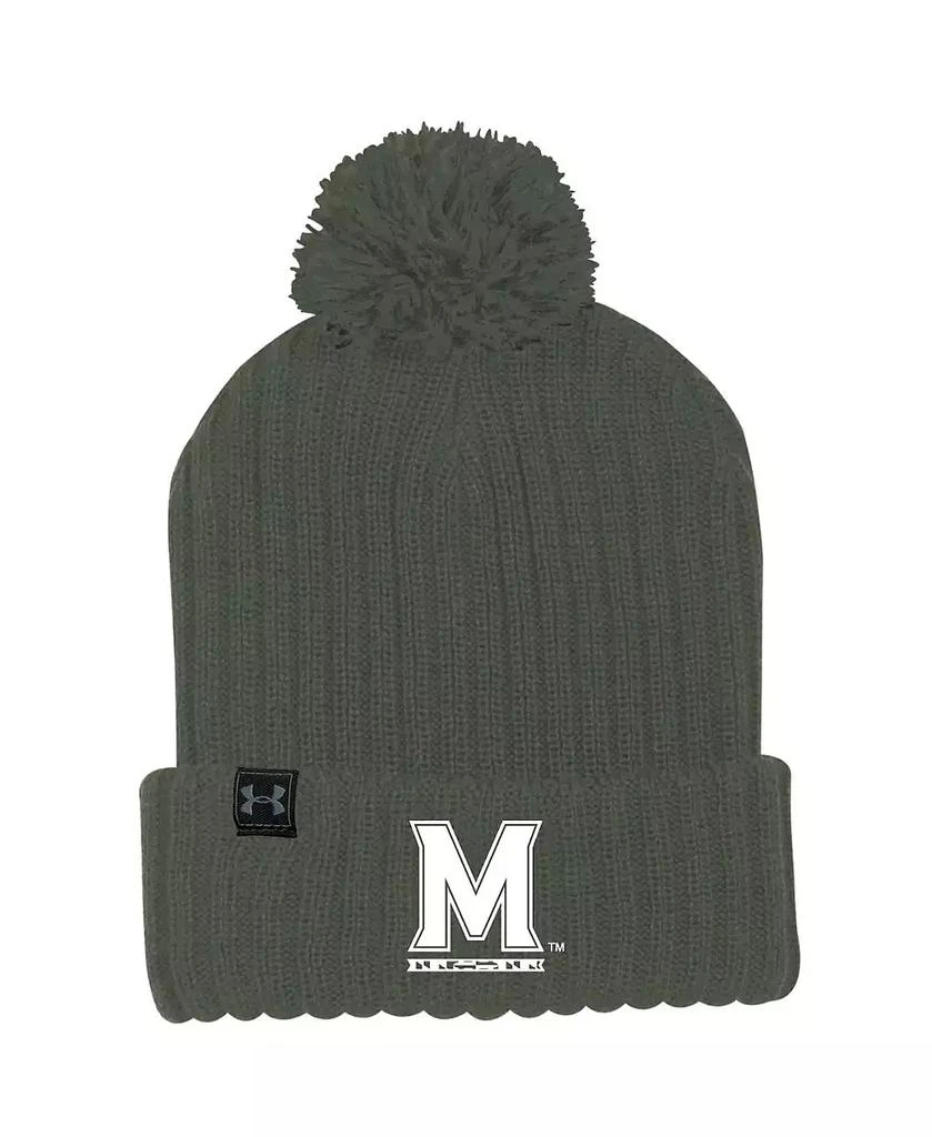 商品Under Armour|Men's Olive Maryland Terrapins Freedom Cuffed Pom Knit Hat,价格¥223,第1张图片