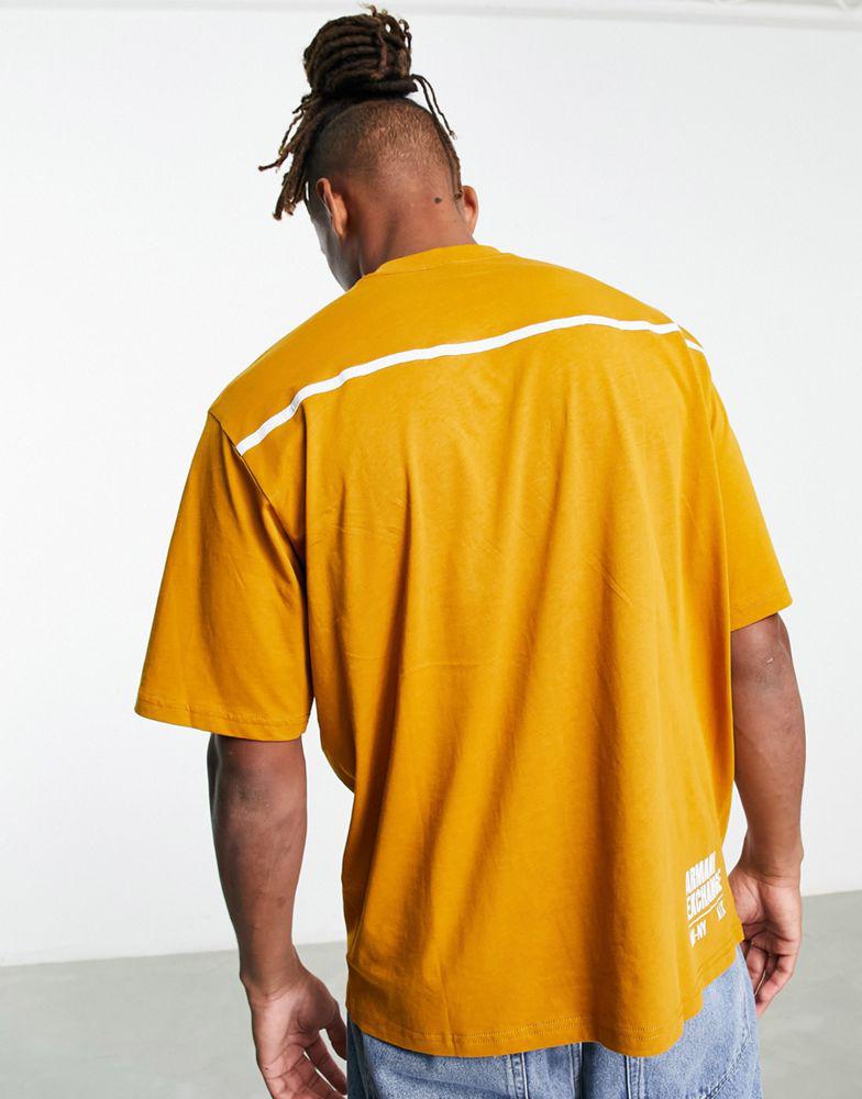 Armani Exchange logo relaxed fit t-shirt in orange商品第2张图片规格展示