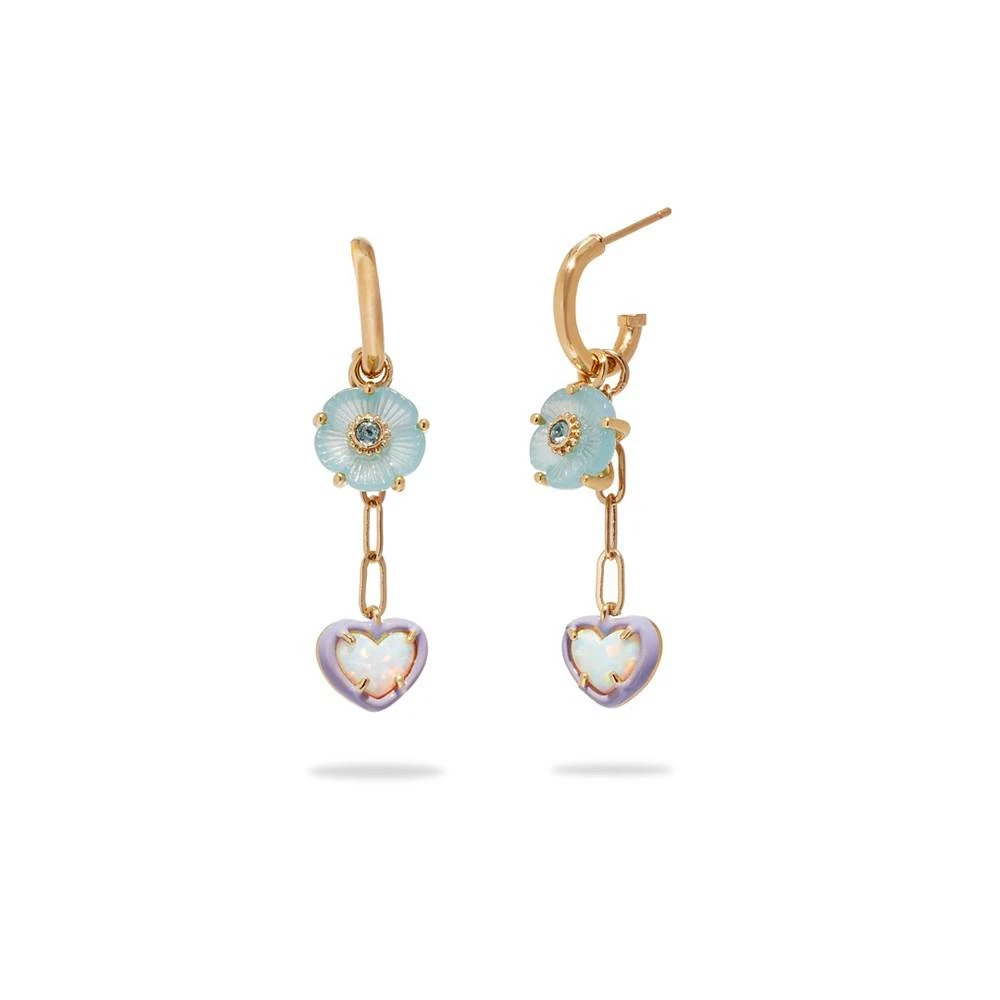 商品Coach|Tea Rose Chain Huggie Earrings,价格¥447,第1张图片