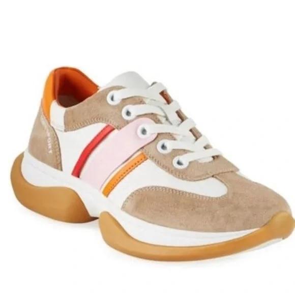 商品Tory Burch|Ladies Sport Bubble Stripe Lace-up Sneakers,价格¥1289,第1张图片