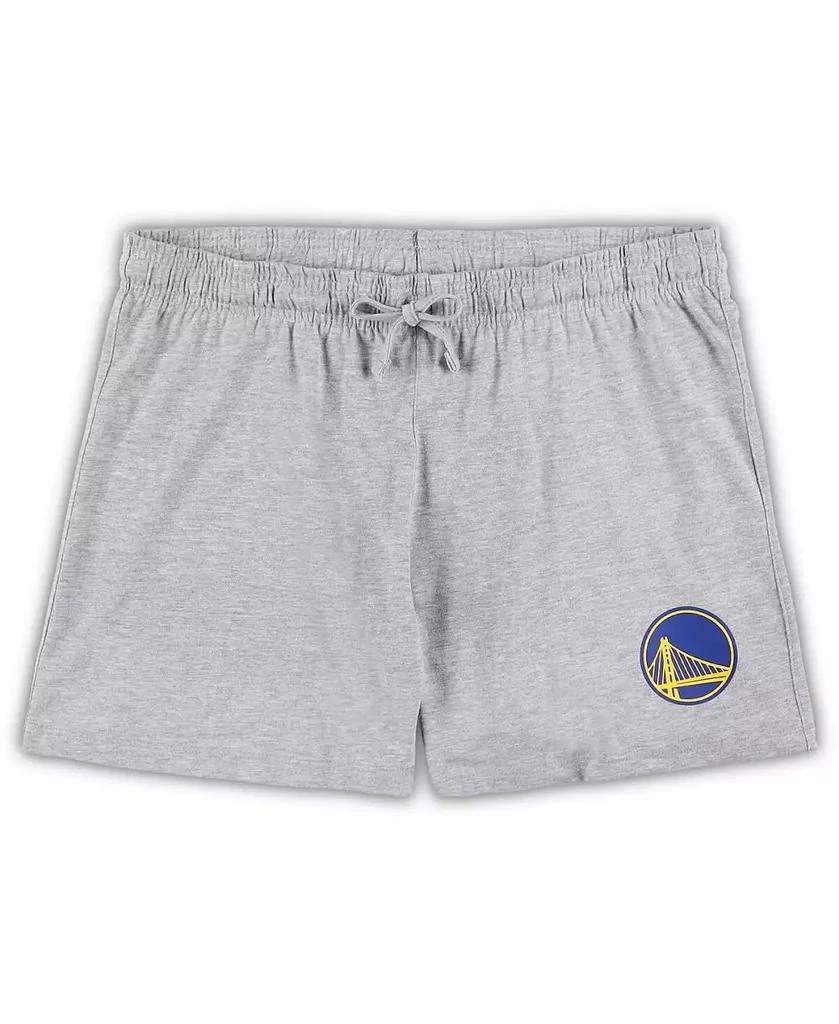 商品Concepts Sport|Women's Purple, Heather Gray Los Angeles Lakers Plus Size Long Sleeve T-shirt and Shorts Sleep Set,价格¥531,第3张图片详细描述