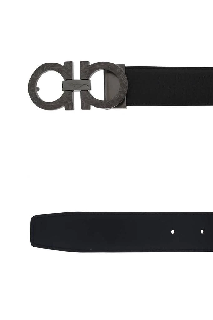 商品Salvatore Ferragamo|Men's Black Reversible Gancini Buckle Belt,价格¥1999,第3张图片详细描述