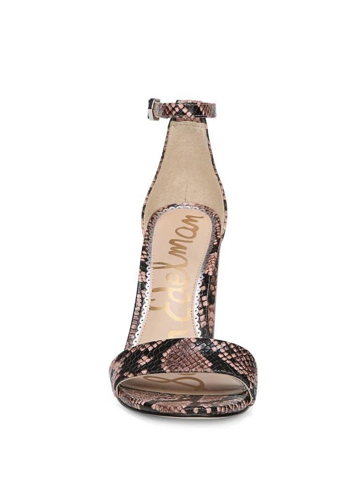 商品Sam Edelman|Orient Express Yaro Snake Print Leather Ankle-Strap Sandals,价格¥408,第4张图片详细描述