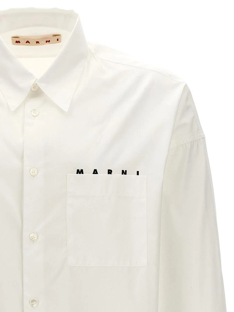 商品Marni|Marni Logo Printed Long-Sleeved Shirt,价格¥2106,第3张图片详细描述