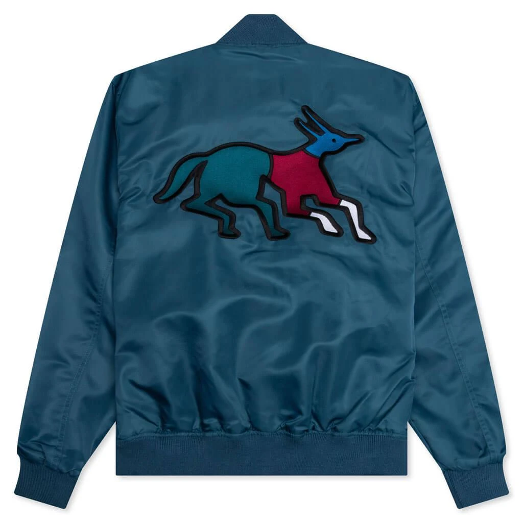 商品By Parra|Stacked Pets Varsity Jacket - Teal,价格¥2153,第2张图片详细描述