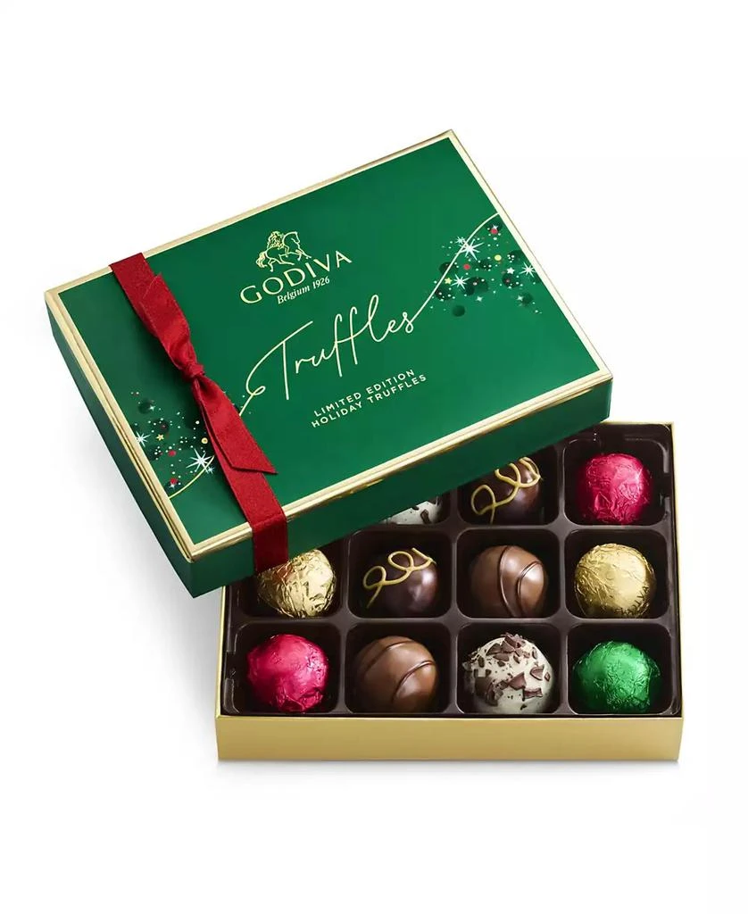 商品Godiva|Holiday Truffle Gift Box, 12 Piece,价格¥202,第2张图片详细描述