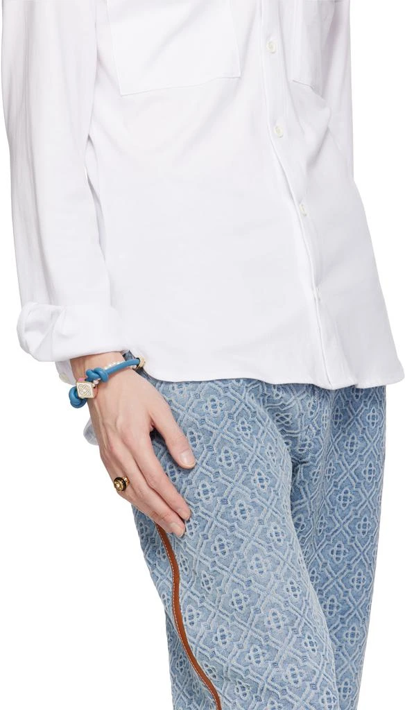 商品Casablanca|Blue & White Knotted Pearl Bracelet,价格¥1550,第3张图片详细描述