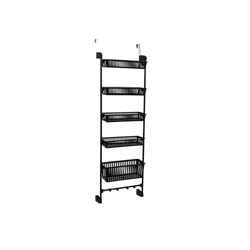 商品Household Essentials|Over The Door 5 Basket Rack with Hooks with Frame,价格¥955,第1张图片