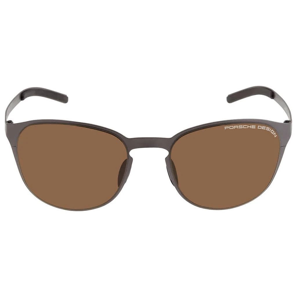 商品Porsche Design|Brown Oval Unisex Sunglasses P8666 C 55,价格¥825,第2张图片详细描述