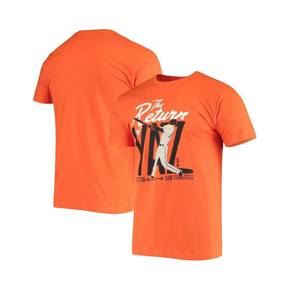 商品BreakingT|Men's Mike Yastrzemski Orange San Francisco Giants Return of Yaz T-shirt,价格¥301,第2张图片详细描述