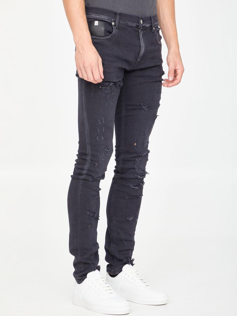 Black skinny jeans商品第2张图片规格展示