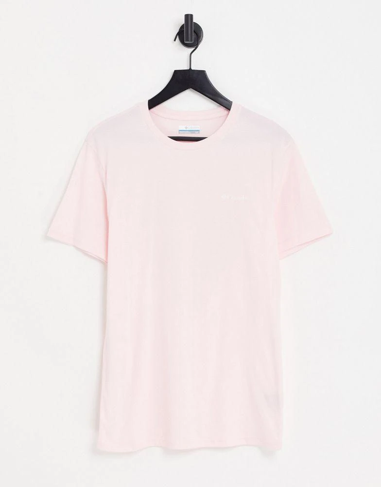 商品Columbia|Columbia Tillamook Way II back print t-shirt in pink Exclusive at ASOS,价格¥236,第3张图片详细描述