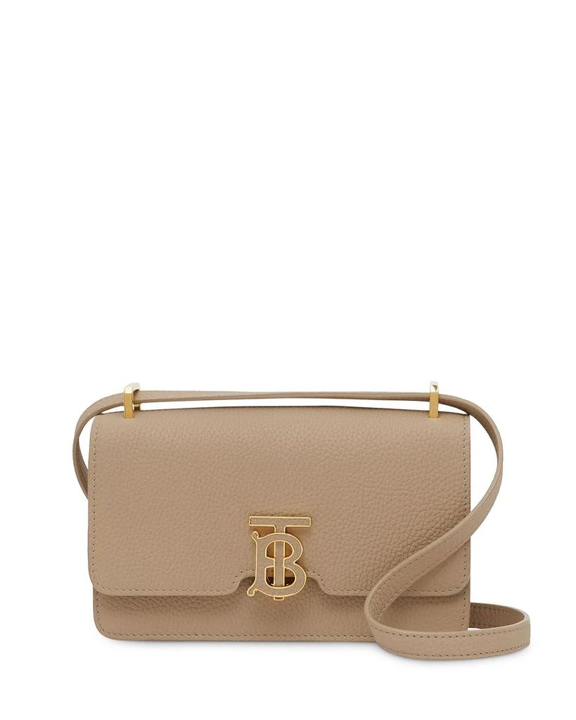 商品Burberry|Mini Elongated TB Leather Crossbody,价格¥16447,第1张图片