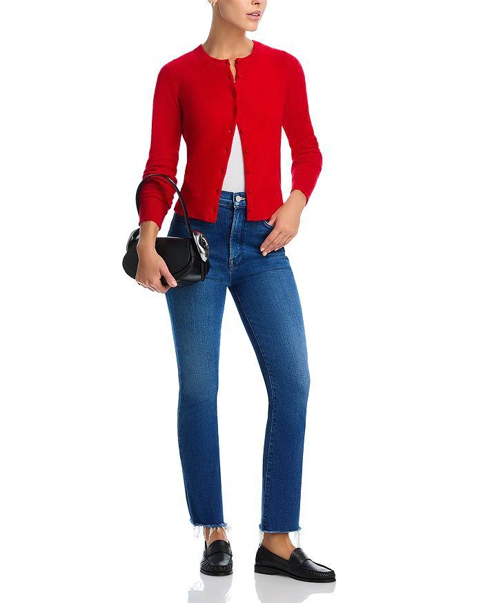 商品MOTHER|Petites Lil Hustler High Rise Flood Fray Jeans in Whatever You Want,价格¥789,第2张图片详细描述