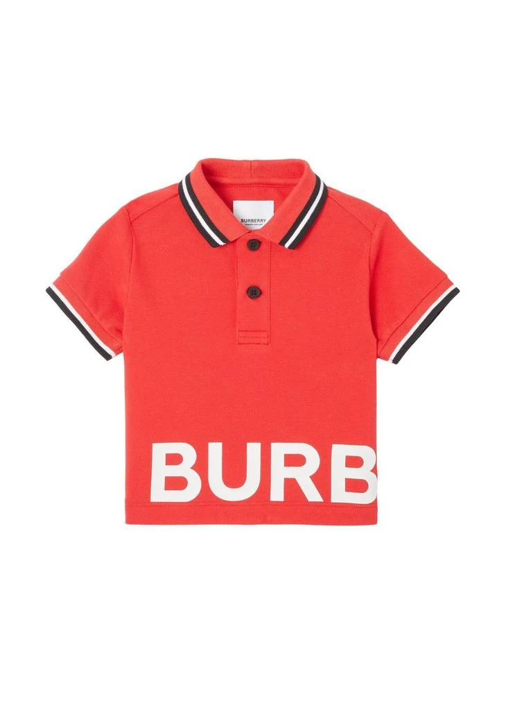 商品Burberry|Logo print cotton pique polo shirt,价格¥1221,第1张图片