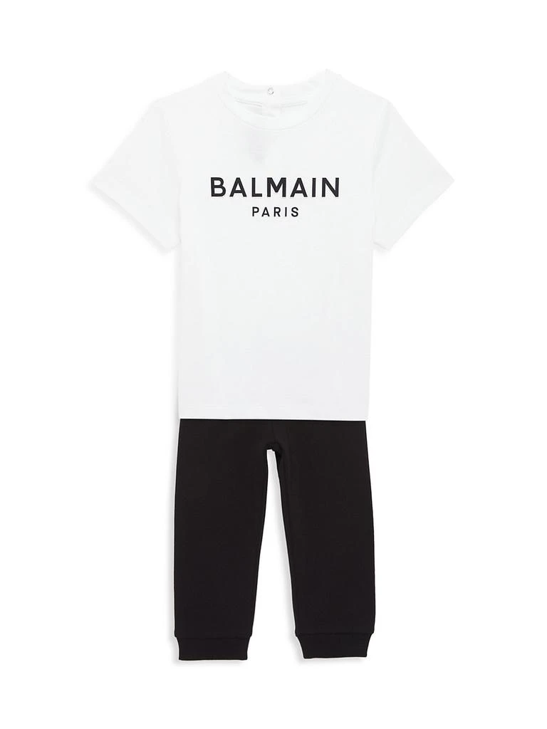 商品Balmain|Baby's Logo Crewneck T-Shirt,价格¥781,第2张图片详细描述