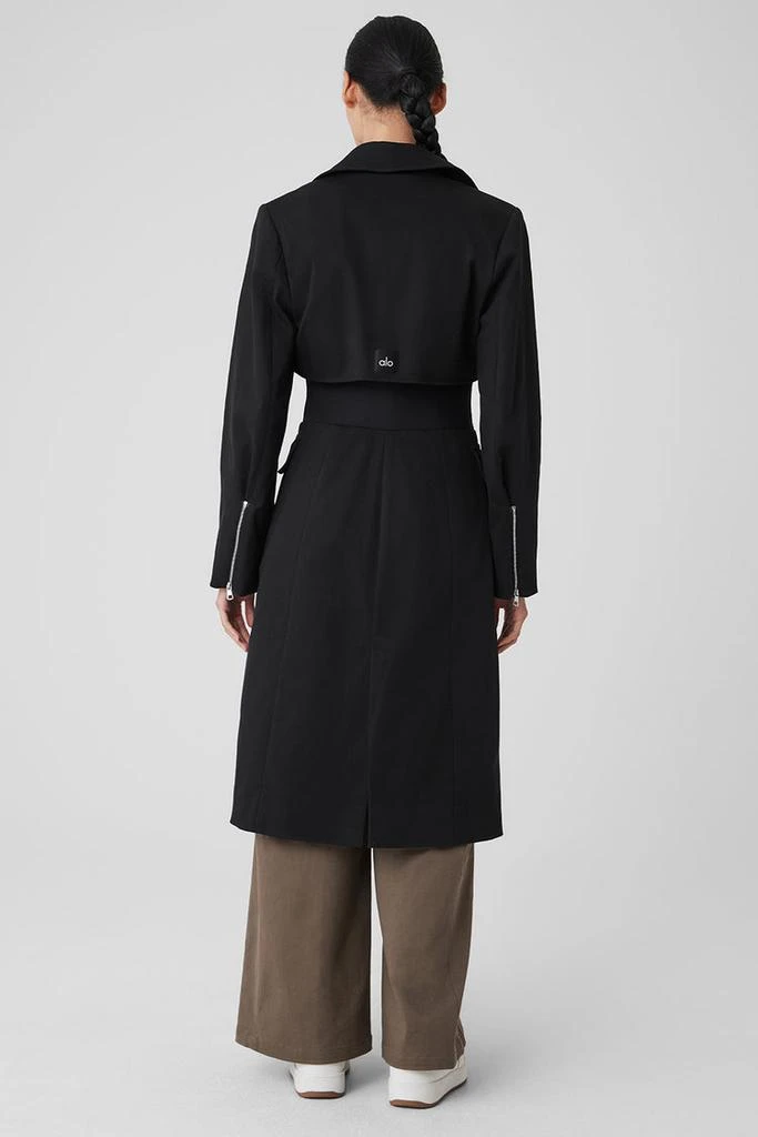 商品Alo|Formation Trench Coat - Black,价格¥2127,第2张图片详细描述