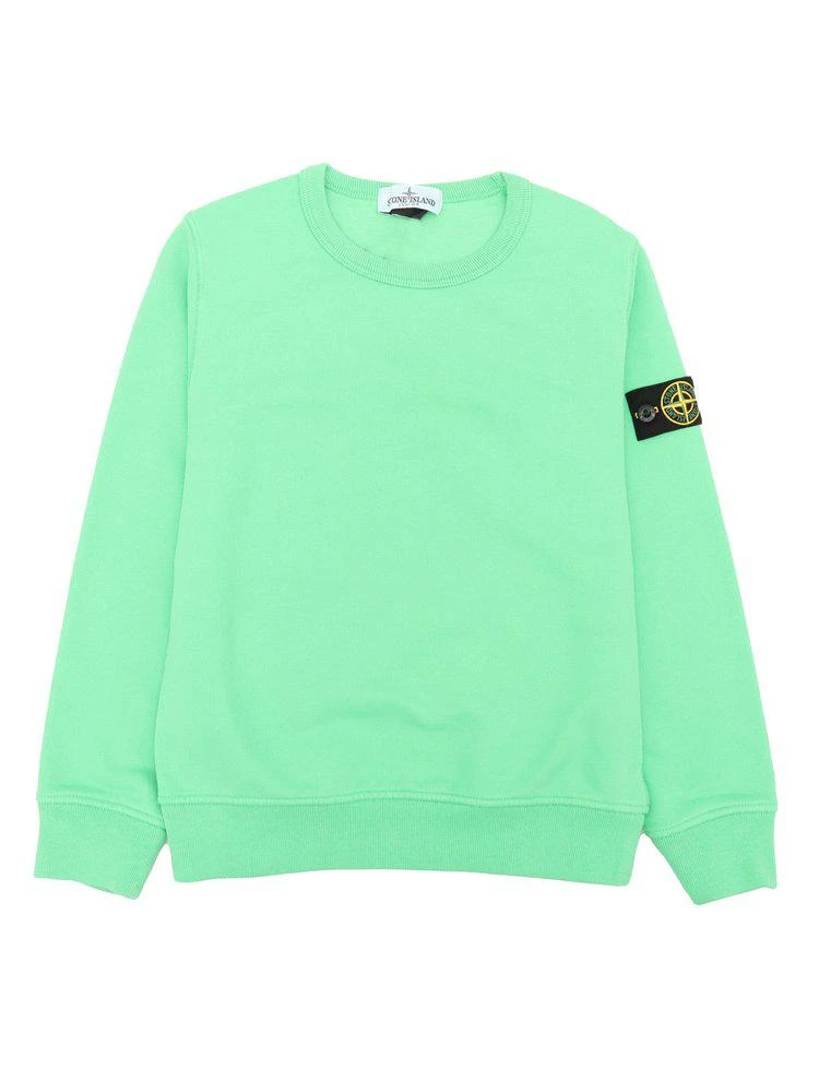 商品Stone Island Junior|Stone Island Junior Logo Patch Crewneck Sweatshirt,价格¥671,第1张图片