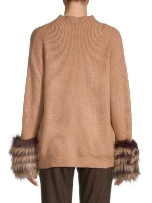 商品Saks Fifth Avenue|Faux Fur-Cuff Sweater,价格¥150,第2张图片详细描述