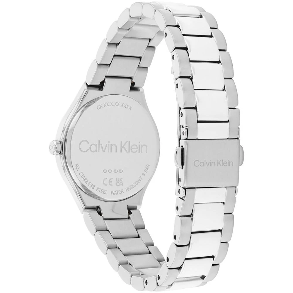 商品Calvin Klein|Women's 2H Quartz Silver-Tone Stainless Steel Bracelet Watch 30mm,价格¥1276,第3张图片详细描述
