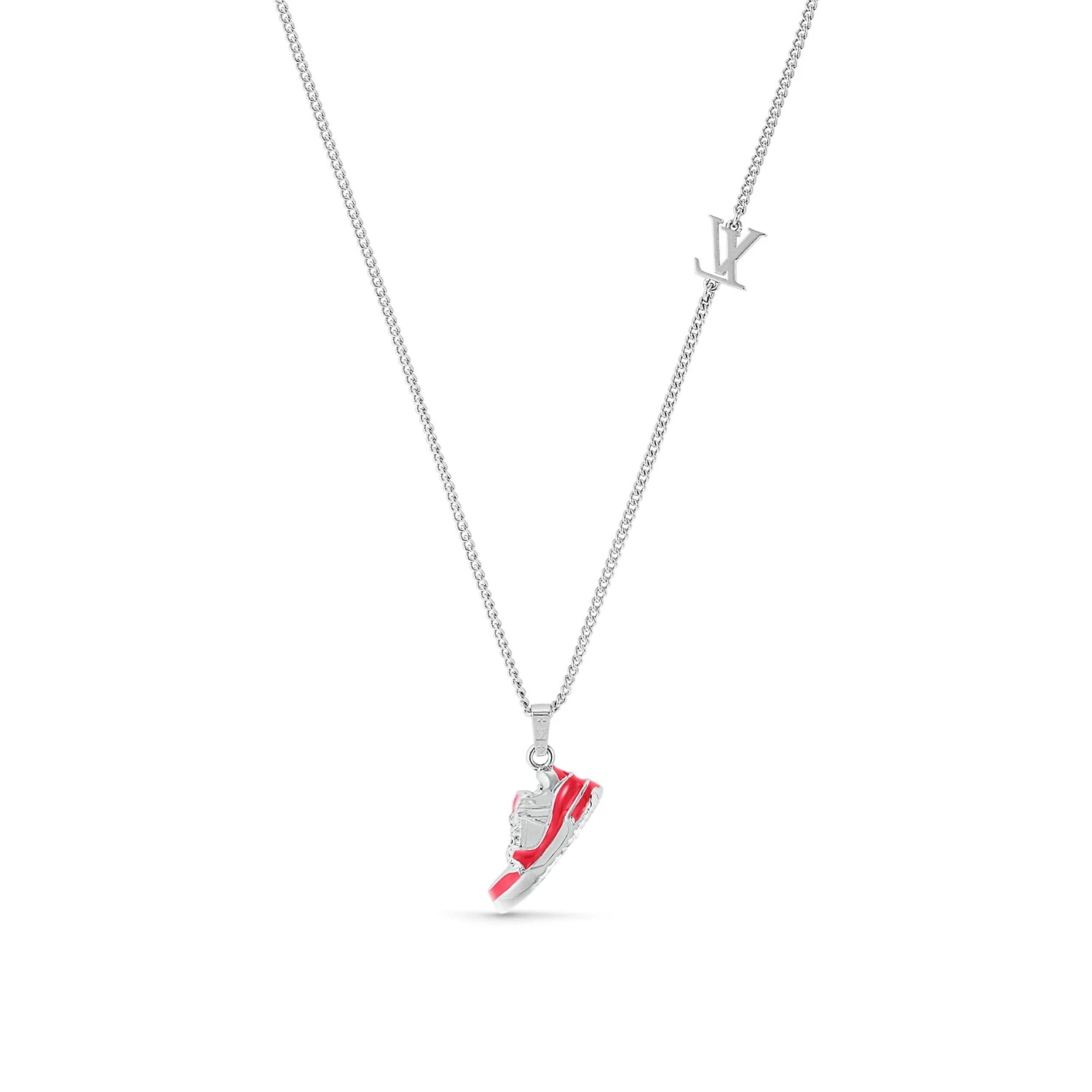 商品Louis Vuitton|【预售】 LV路易威登 25春夏 男士 吊坠 LV TRAINER 项链 M01407 ,价格¥6229,第1张图片