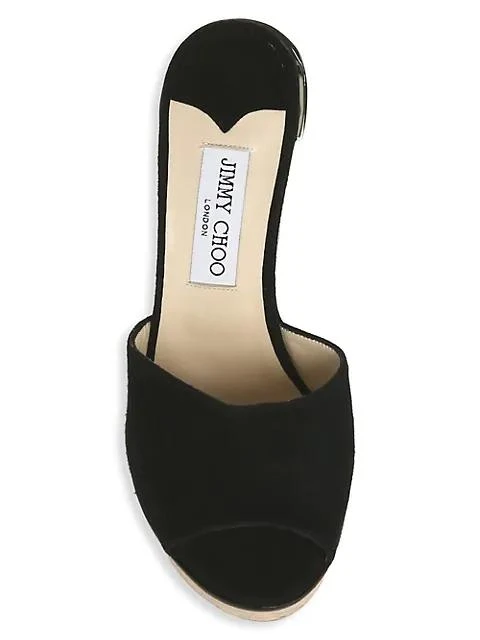 商品Jimmy Choo|DeeDee Suede Platform Mules,价格¥1424,第5张图片详细描述